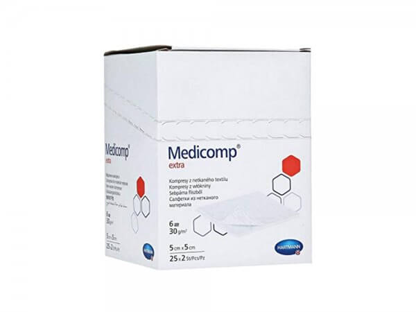 Comprese Medicomp Extra, 5×5 cm, 25×2 buc, Hartmann